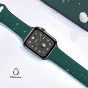 For Apple Watch Series 7 41mm / 6 & SE & 5 & 4 40mm / 3 & 2 & 1 38mm Mutural Liquid Silicone Watch Band(White) - Watch Bands by Mutural