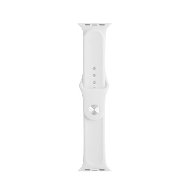 For Apple Watch Ultra 49mm&Watch Ultra 2 49mm / Series 9&8&7 45mm / SE 3&SE 2&6&SE&5&4 44mm / 3&2&1 42mm Mutural Liquid Silicone Watch Band(White) - Watch Bands by Mutural