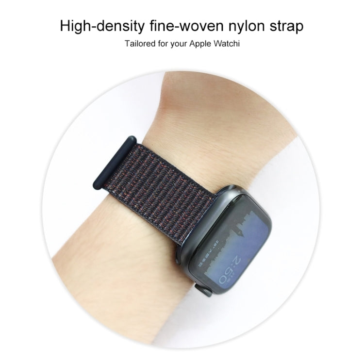 For Apple Watch Series 7 41mm / 6 & SE & 5 & 4 40mm / 3 & 2 & 1 38mm Mutural Nylon Watch Band(Pink)