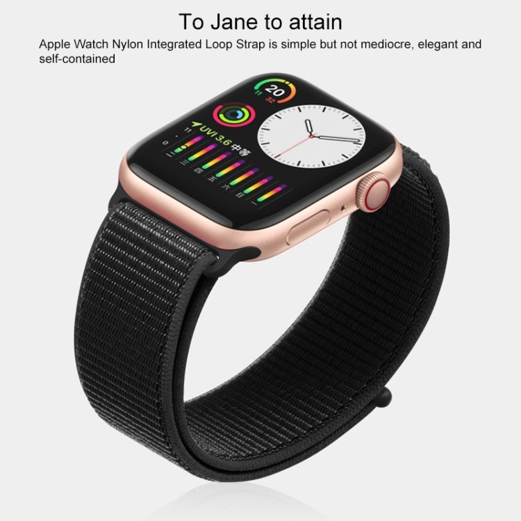For Apple Watch Series 7 41mm / 6 & SE & 5 & 4 40mm / 3 & 2 & 1 38mm Mutural Nylon Watch Band(Pink)