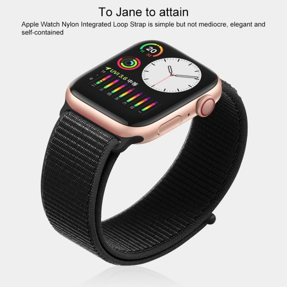 For Apple Watch Series 7 41mm / 6 & SE & 5 & 4 40mm / 3 & 2 & 1 38mm Mutural Nylon Watch Band(Pink)