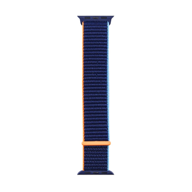 For Apple Watch Apple Watch Ultra 49mm&Watch Ultra 2 49mm / Series 9&8&7 45mm / SE 3&SE 2&6&SE&5&4 44mm / 3&2&1 42mm Mutural Nylon Watch Band(Dark Navy Blue)