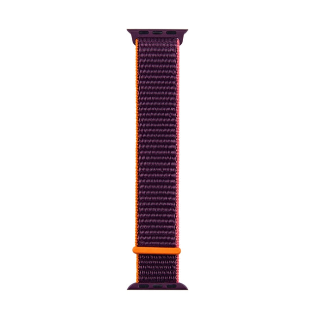 For Apple Watch Apple Watch Ultra 49mm&Watch Ultra 2 49mm / Series 9&8&7 45mm / SE 3&SE 2&6&SE&5&4 44mm / 3&2&1 42mm Mutural Nylon Watch Band(Plum Color)