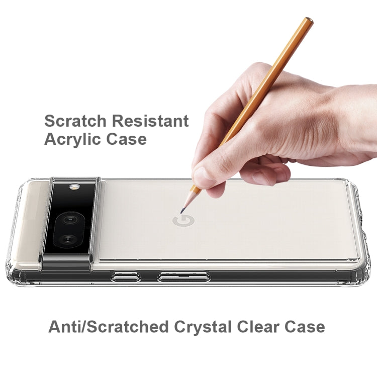 For Google Pixel 7 Scratchproof TPU + Acrylic Protective Case(Transparent)