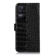 For Xiaomi Redmi K40S Crocodile Top Layer Cowhide Leather Phone Case(Black)