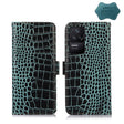 For Xiaomi Redmi K40S Crocodile Top Layer Cowhide Leather Phone Case(Green) - Xiaomi Cases by PMC TechLife | Online Shopping South Africa | PMC TechLife