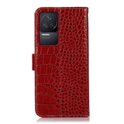 For Xiaomi Redmi K50 / K50 Pro Crocodile Top Layer Cowhide Leather Phone Case(Red)