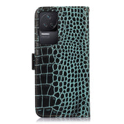 For Xiaomi Redmi K50 / K50 Pro Crocodile Top Layer Cowhide Leather Phone Case(Green)