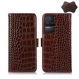 For Xiaomi Redmi K50 / K50 Pro Crocodile Top Layer Cowhide Leather Phone Case(Brown) - Xiaomi Cases by PMC TechLife | Online Shopping South Africa | PMC TechLife