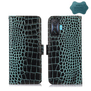 For Xiaomi Redmi K50 Gaming Crocodile Top Layer Cowhide Leather Phone Case(Green)