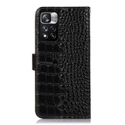 For Xiaomi Redmi Note 11 Pro 4G / 5G Global Crocodile Top Layer Cowhide Leather Phone Case(Black)
