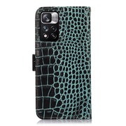 For Xiaomi Redmi Note 11 Pro 4G / 5G Global Crocodile Top Layer Cowhide Leather Phone Case(Green)