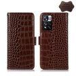 For Xiaomi Redmi Note 11 Pro 4G / 5G Global Crocodile Top Layer Cowhide Leather Phone Case(Brown) - Redmi Note 11 Pro Case by PMC TechLife | Online Shopping South Africa | PMC TechLife