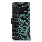 For Xiaomi Poco M4 Pro 4G Crocodile Top Layer Cowhide Leather Phone Case(Green)