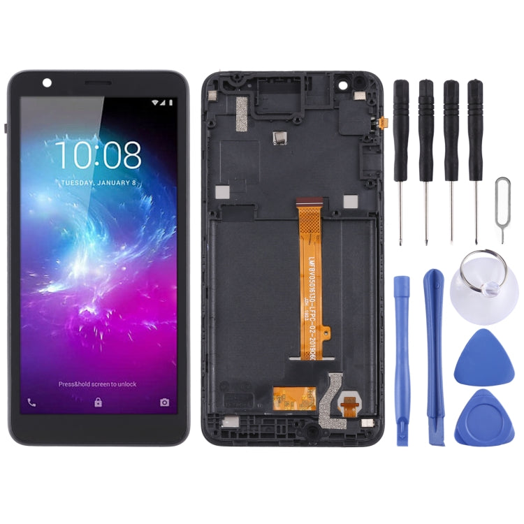 OEM LCD Screen For ZTE Blade L8/A3 2019 Digitizer Full Assembly with Frame���Black)