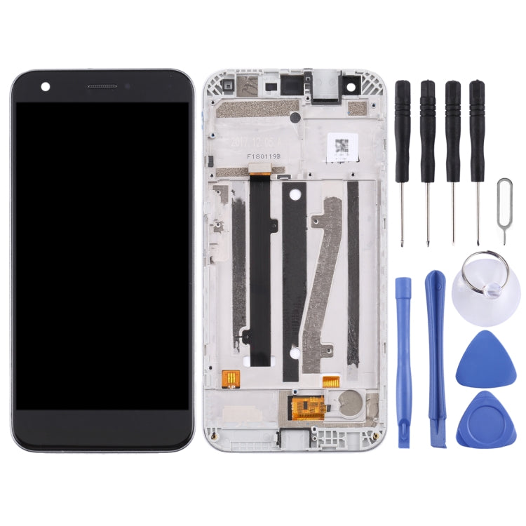 OEM LCD Screen For ZTE Blade A512/Z10 Digitizer Full Assembly with Frame���Black)