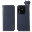 For Xiaomi Redmi 10C / 10 India KHAZNEH Nappa Top Layer Cowhide Leather Phone Case(Blue) - Xiaomi Cases by PMC TechLife | Online Shopping South Africa | PMC TechLife