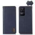 For Xiaomi Redmi K40S KHAZNEH Nappa Top Layer Cowhide Leather Phone Case(Blue) - Xiaomi Cases by PMC TechLife | Online Shopping South Africa | PMC TechLife