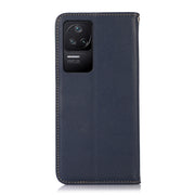 For Xiaomi Redmi K40S KHAZNEH Nappa Top Layer Cowhide Leather Phone Case(Blue)