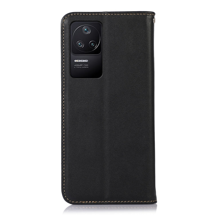 For Xiaomi Redmi K40S KHAZNEH Nappa Top Layer Cowhide Leather Phone Case(Black)