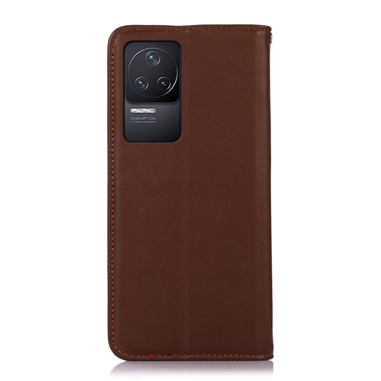For Xiaomi Redmi K50 / K50 Pro KHAZNEH Nappa Top Layer Cowhide Leather Phone Case(Brown)