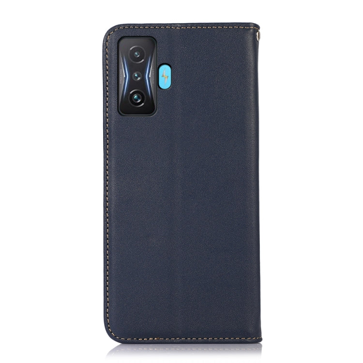 For Xiaomi Redmi K50 Gaming KHAZNEH Nappa Top Layer Cowhide Leather Phone Case(Blue)