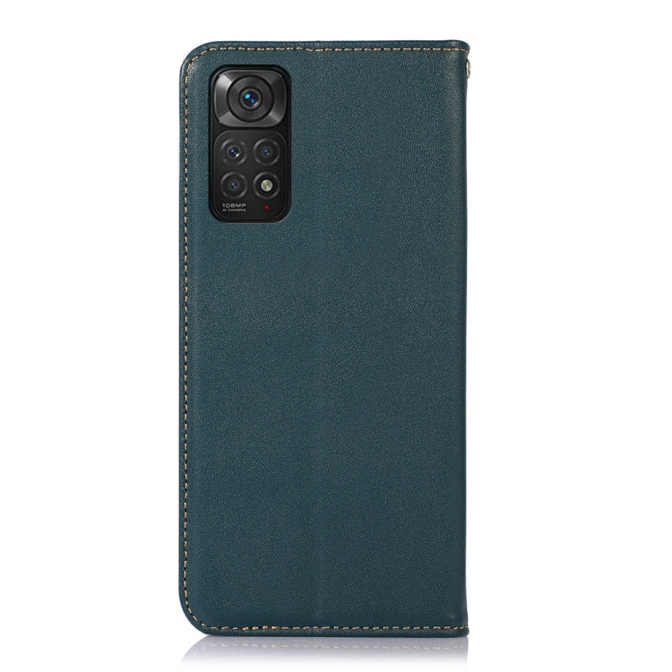 For Xiaomi Redmi Note 11 4G/11S 4G Global KHAZNEH Nappa Top Layer Cowhide Leather Phone Case(Green)