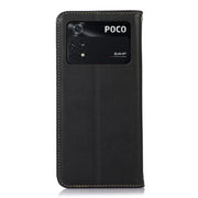 For Xiaomi Poco M4 Pro 4G KHAZNEH Nappa Top Layer Cowhide Leather Phone Case(Black)