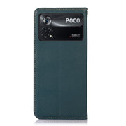For Xiaomi Poco X4 Pro 5G KHAZNEH Nappa Top Layer Cowhide Leather Phone Case(Green)