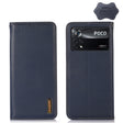 For Xiaomi Poco X4 Pro 5G KHAZNEH Nappa Top Layer Cowhide Leather Phone Case(Blue) - Xiaomi Cases by PMC TechLife | Online Shopping South Africa | PMC TechLife