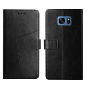 For Samsung Galaxy S7 Y Stitching Horizontal Flip Leather Phone Case(Black)