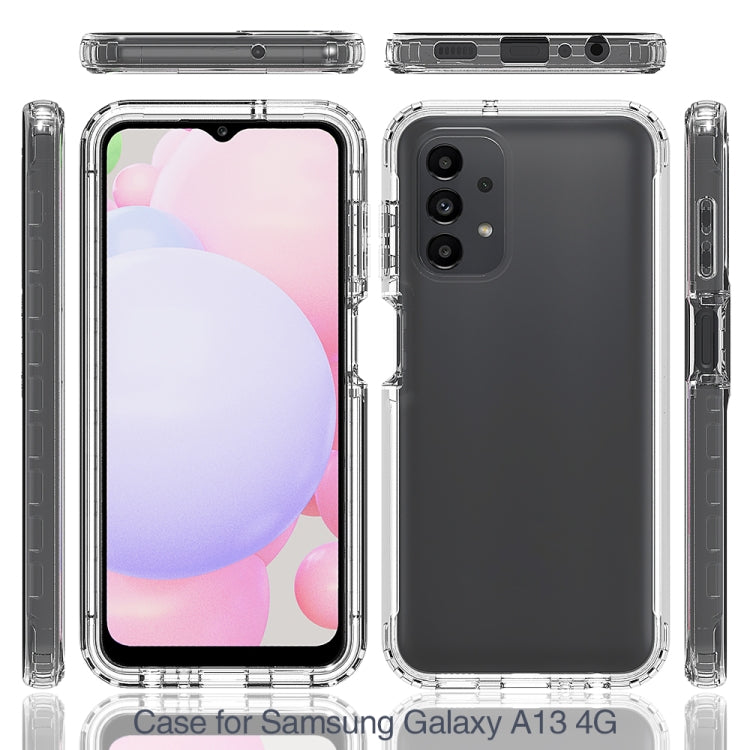 For Samsung Galaxy A13 4G Full Body Shockproof Clear Gradient Phone Case(Black)