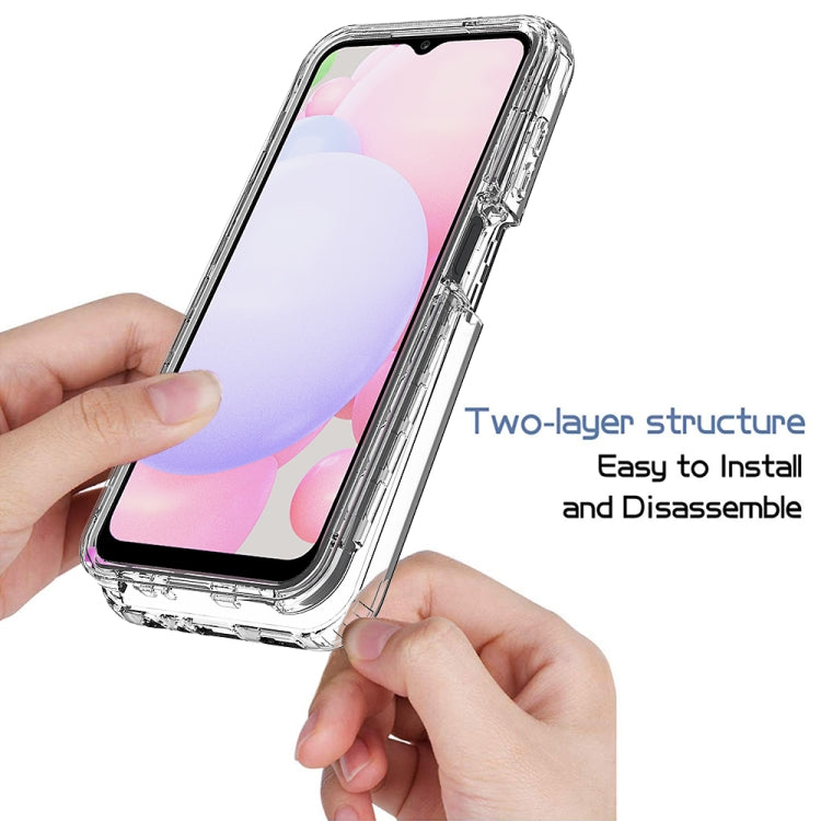 For Samsung Galaxy A13 4G Full Body Shockproof Clear Gradient Phone Case(Black)