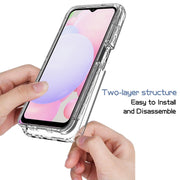 For Samsung Galaxy A13 4G Full Body Shockproof Clear Gradient Phone Case(Black)