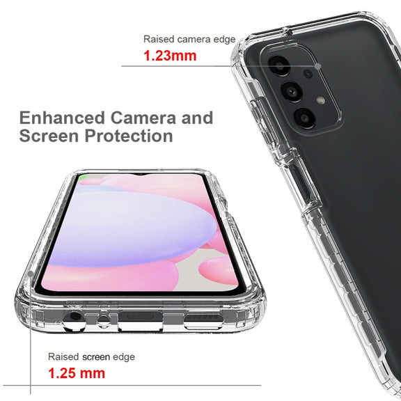 For Samsung Galaxy A13 4G Full Body Shockproof Clear Gradient Phone Case(Black)