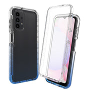 For Samsung Galaxy A13 4G Full Body Shockproof Clear Gradient Phone Case(Blue)