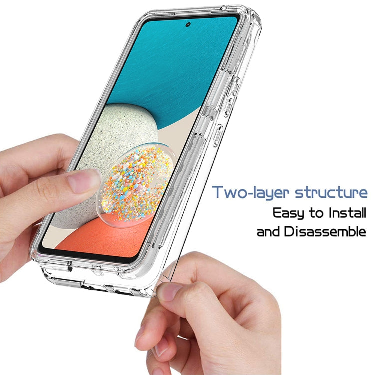 For Samsung Galaxy A53 5G Full Body Shockproof Clear Gradient Phone Case(Black)