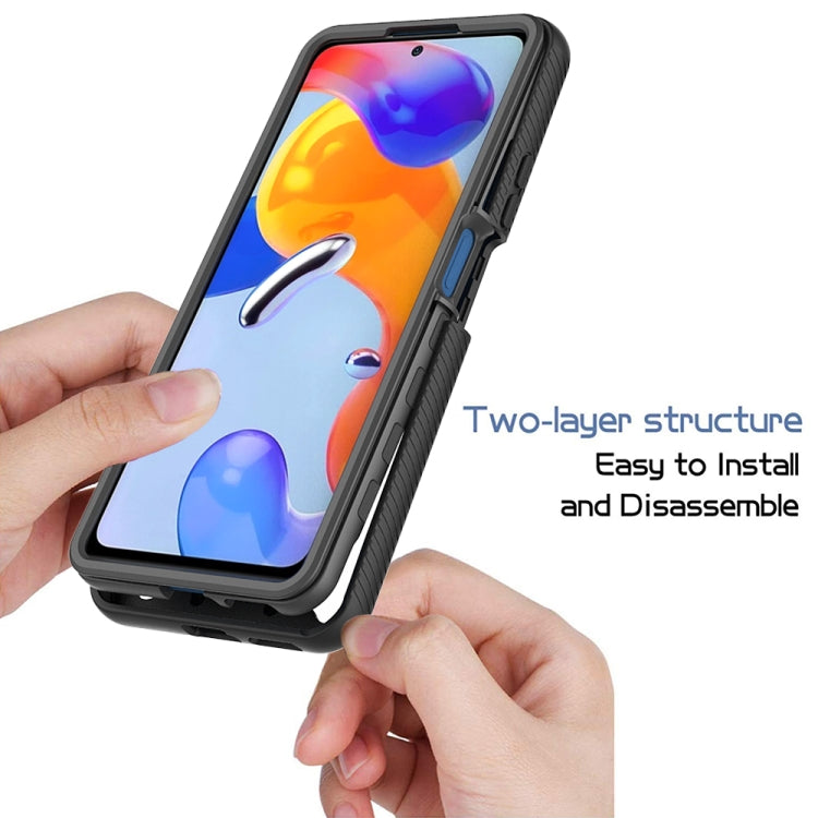 For Xiaomi Redmi Note 11 Pro Global Starry Sky Solid Color Series PC + TPU Phone Case(Black)