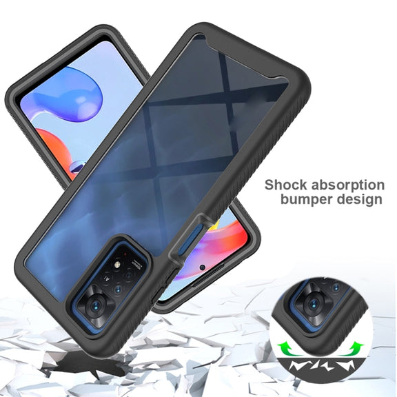 For Xiaomi Redmi Note 11 Pro Global Starry Sky Solid Color Series PC + TPU Phone Case(Black)