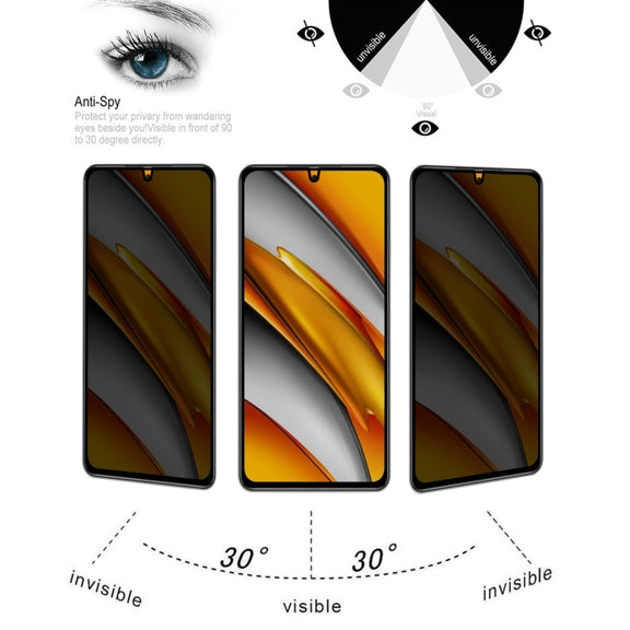 25 PCS Full Cover Anti-peeping Tempered Glass Film For Xiaomi Poco F3