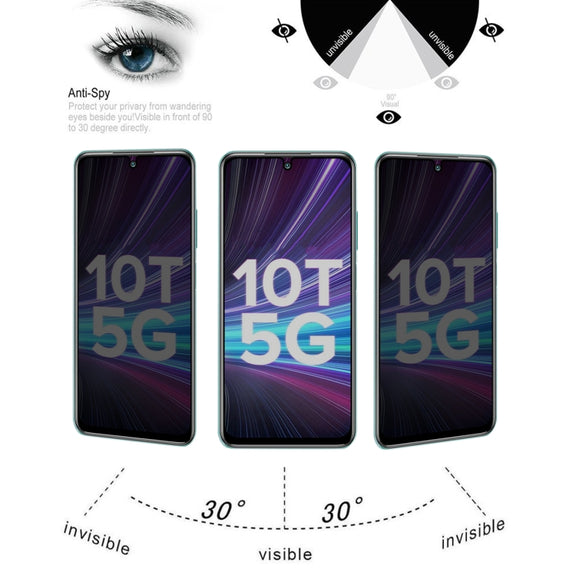 25 PCS Full Cover Anti-peeping Tempered Glass Film For Xiaomi Redmi Note 10T 5G