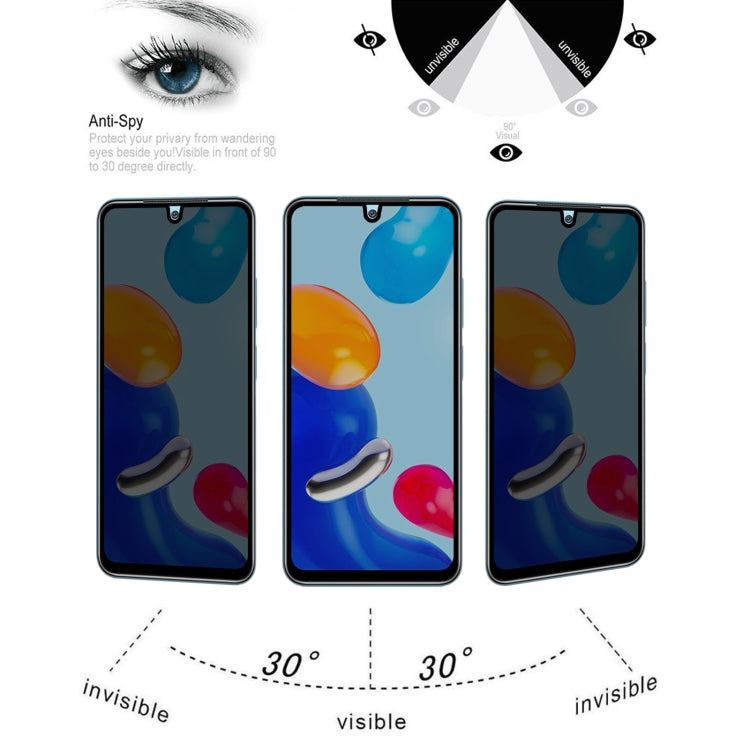 25 PCS Full Cover Anti-peeping Tempered Glass Film For Xiaomi Redmi Note 11 Global