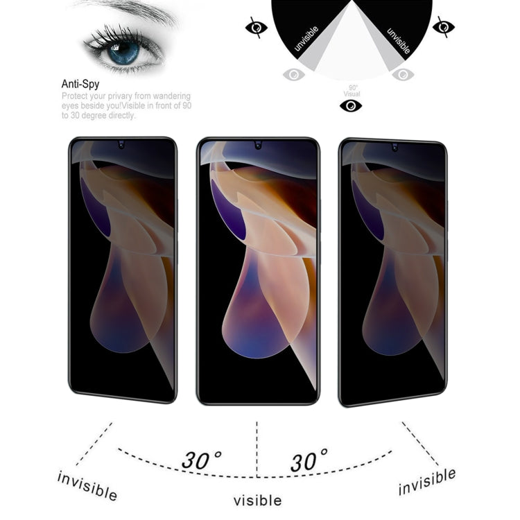 25 PCS Full Cover Anti-peeping Tempered Glass Film For Xiaomi Redmi Note 11 Pro+ 5G