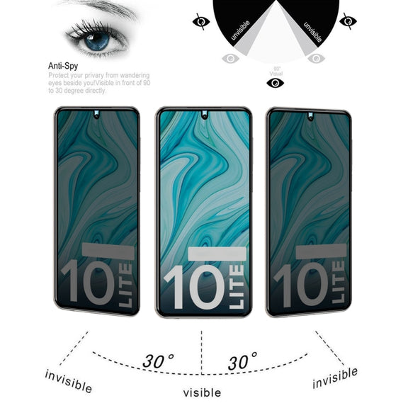 25 PCS Full Cover Anti-peeping Tempered Glass Film For Xiaomi Redmi Note 10 Lite