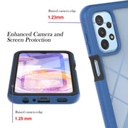 For Samsung Galaxy A23 5G / 4G Starry Sky Solid Color Series PC + TPU Phone Case with PET Film(Blue)