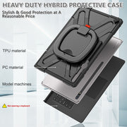For Samsung Galaxy S8 Ultra / X900 Rotary Handle Grip TPU + PC Tablet Case(Black)