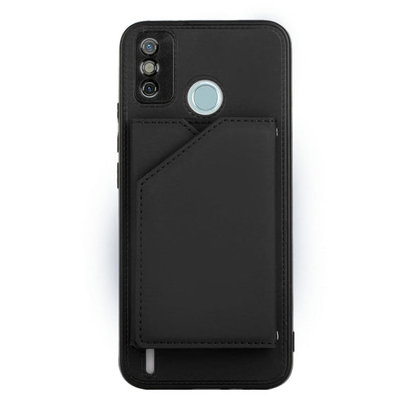 For Tecno Spark 6 Go / Go 2020 Skin Feel PU + TPU + PC Phone Case(Black)