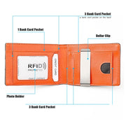9618 Men RFID Anti-Theft Genuine Leather Wallet with Location Tracker Pocket(Black and Black)