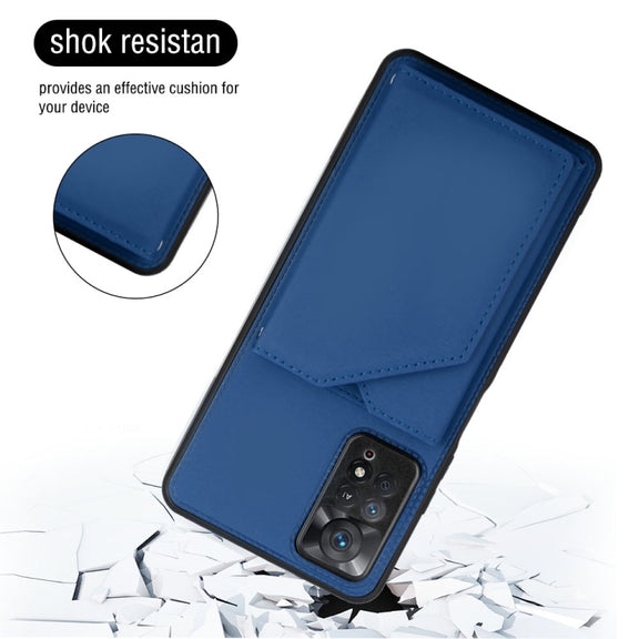 For Xiaomi Redmi Note 11 Pro Global Skin Feel PU + TPU + PC Phone Case(Blue)