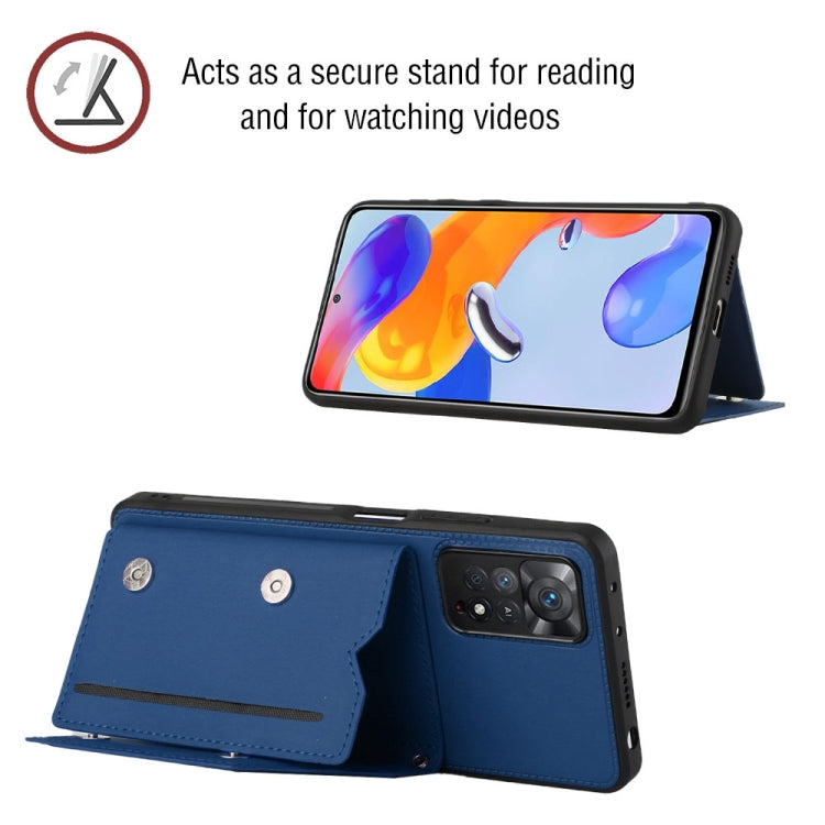 For Xiaomi Redmi Note 11 Pro Global Skin Feel PU + TPU + PC Phone Case(Blue)